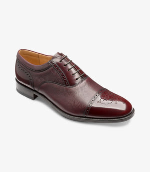 LOAKE Woodstock Two Tone Oxford Shoe - Burgundy