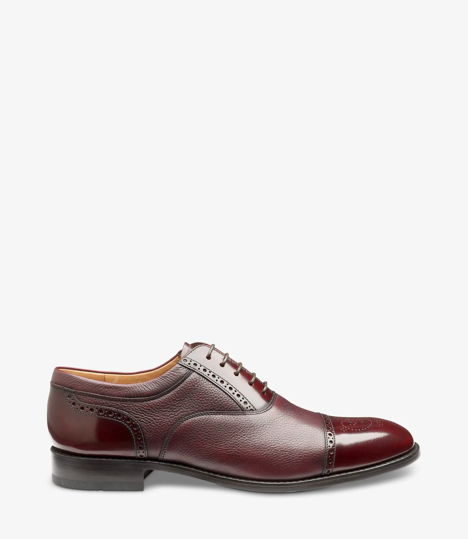 LOAKE Woodstock Two Tone Oxford Shoe - Burgundy