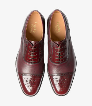 LOAKE Woodstock Two Tone Oxford Shoe - Burgundy