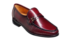 Barker Wade Loafer Shoe - Burgundy Kid