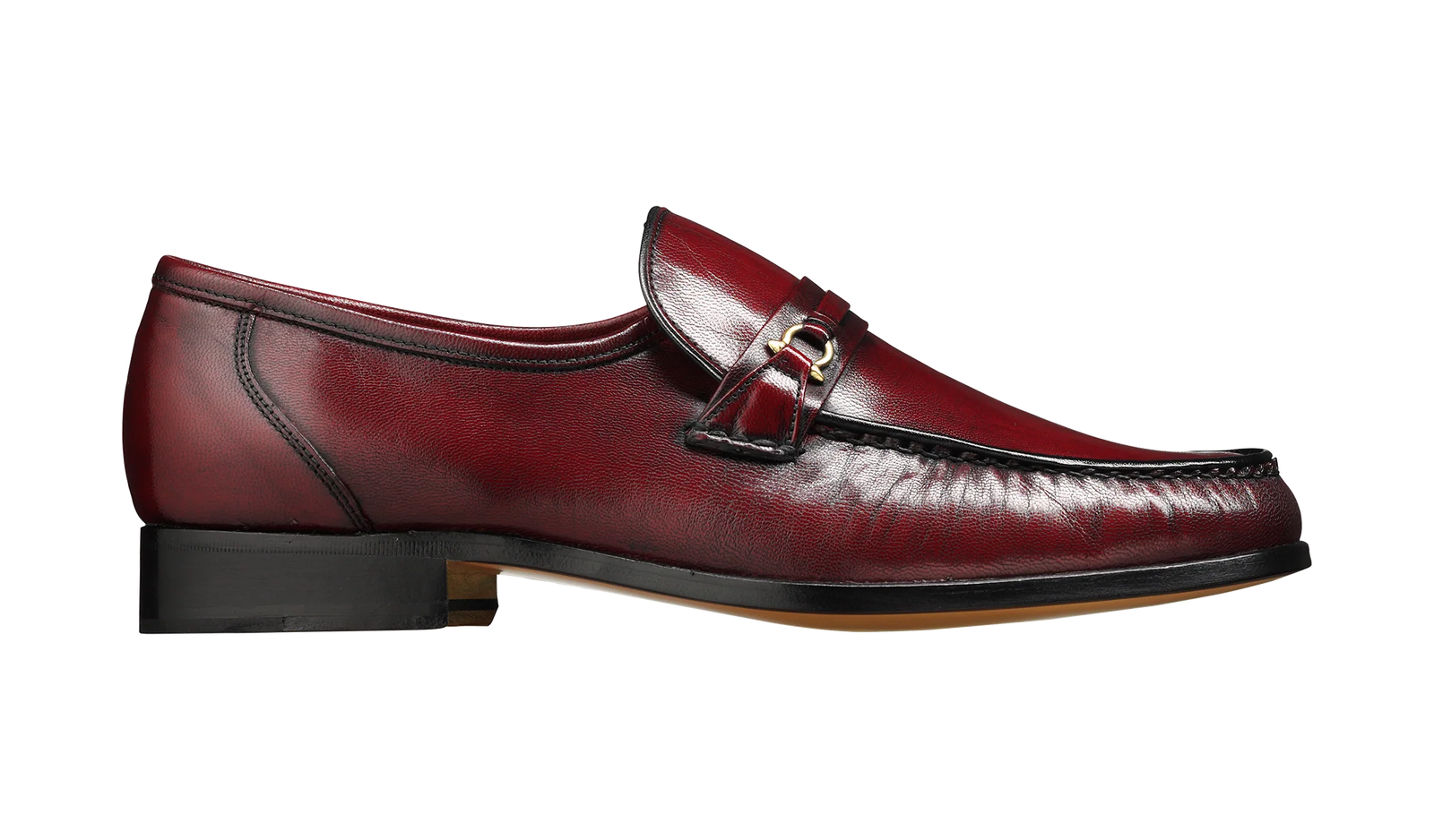 Barker Wade Loafer Shoe - Burgundy Kid