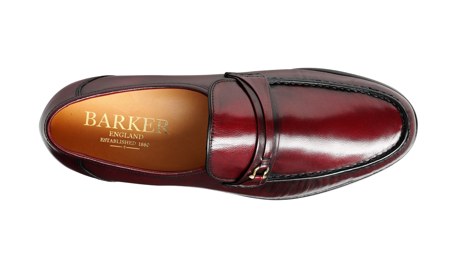 Barker Wade Loafer Shoe - Burgundy Kid