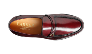 Barker Wade Loafer Shoe - Burgundy Kid