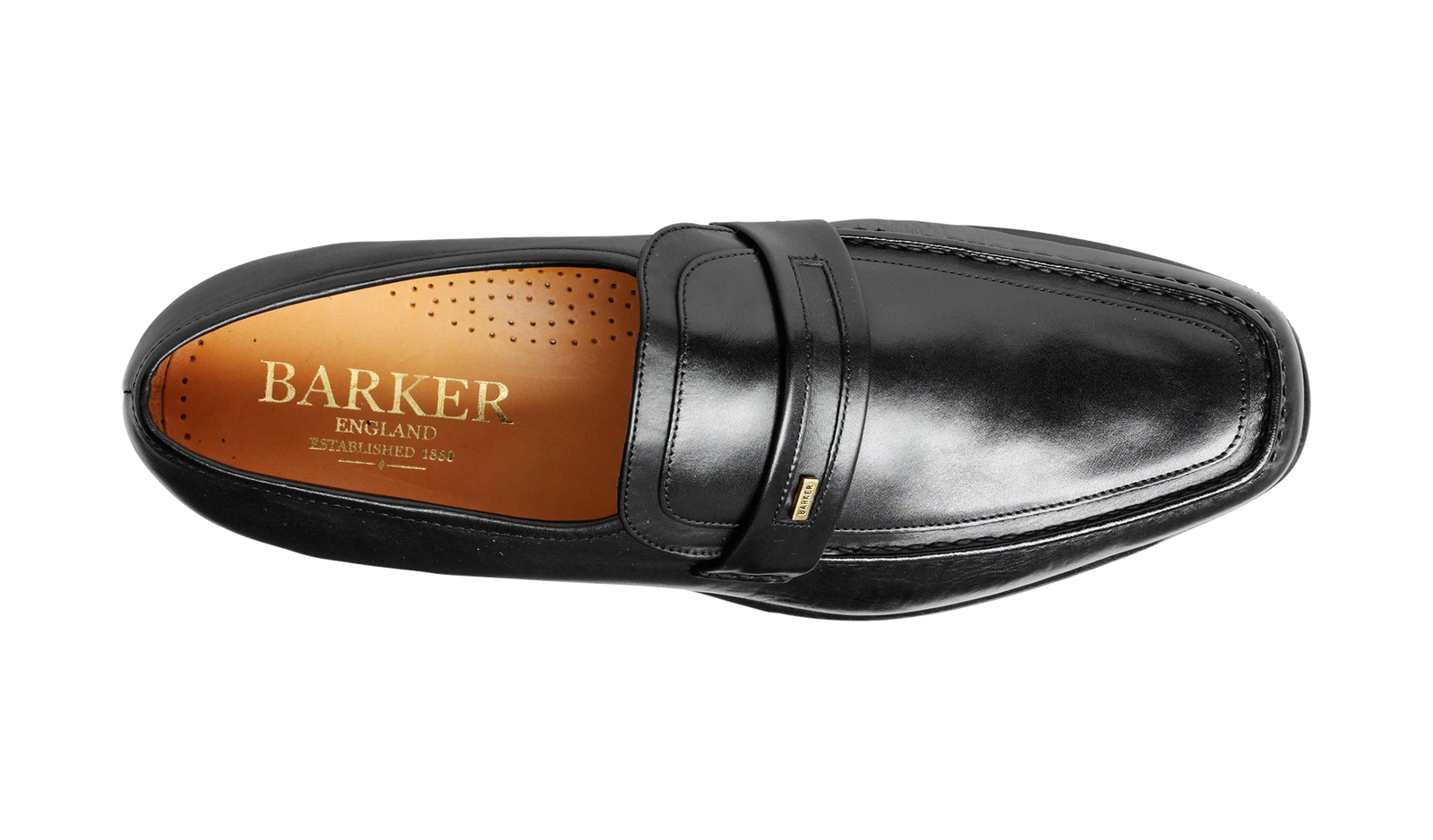 Barker Wesley Loafer Shoe - Black Calf