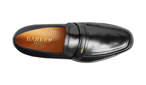 Barker Wesley Loafer Shoe - Black Calf