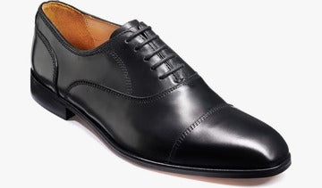 Barker Corso Toe-Cap Oxford Shoe - Black Calf