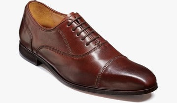 Barker Corso Toe-Cap Oxford Shoe - Dark Brown Calf