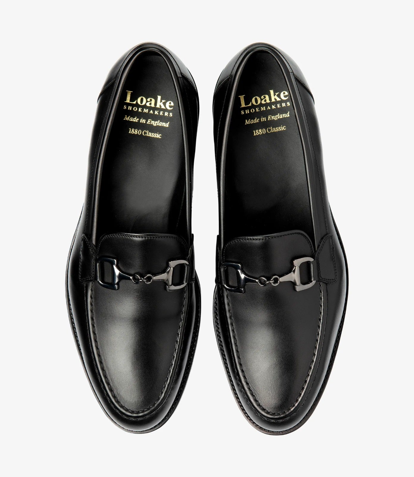 LOAKE Kensington Leather Loafers - Black Calf