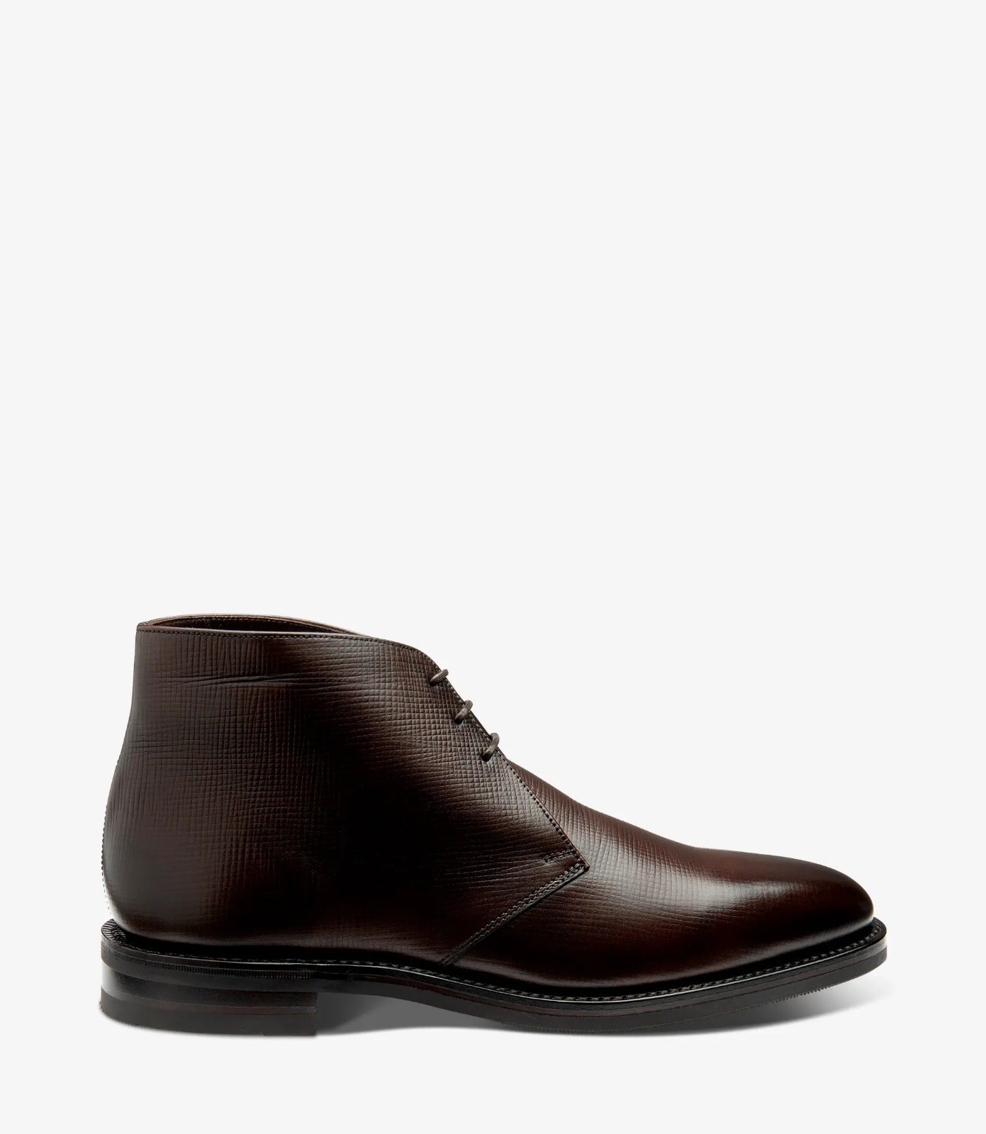 LOAKE Pimlico Chukka Calf boot - Dark Brown Grain