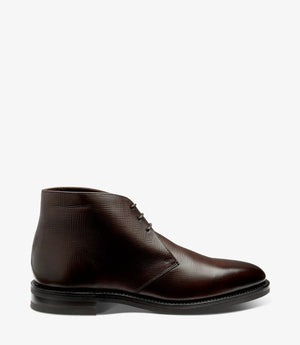 LOAKE Pimlico Chukka Calf boot - Dark Brown Grain