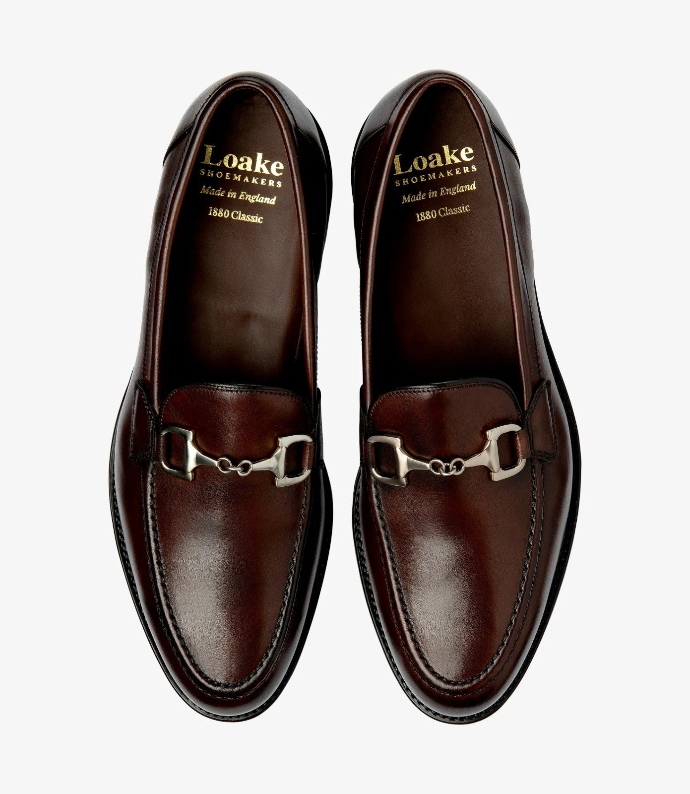 LOAKE Kensington Leather Loafers - Dark Brown Calf