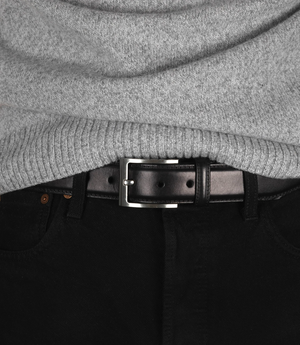 Loake Philip Leather Belt - Black