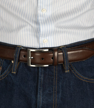 Loake Philip Leather Belt - Dark Brown