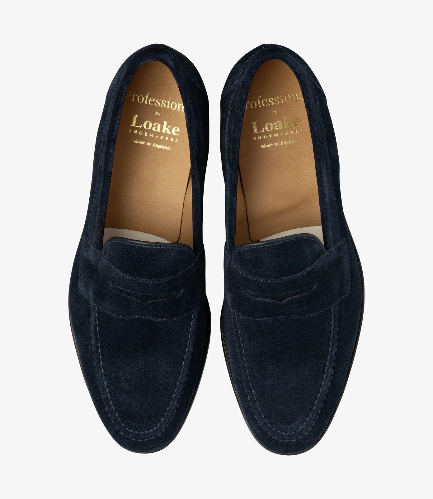LOAKE Imperial Loafer  - Navy Suede - (F) fitting leather Sole