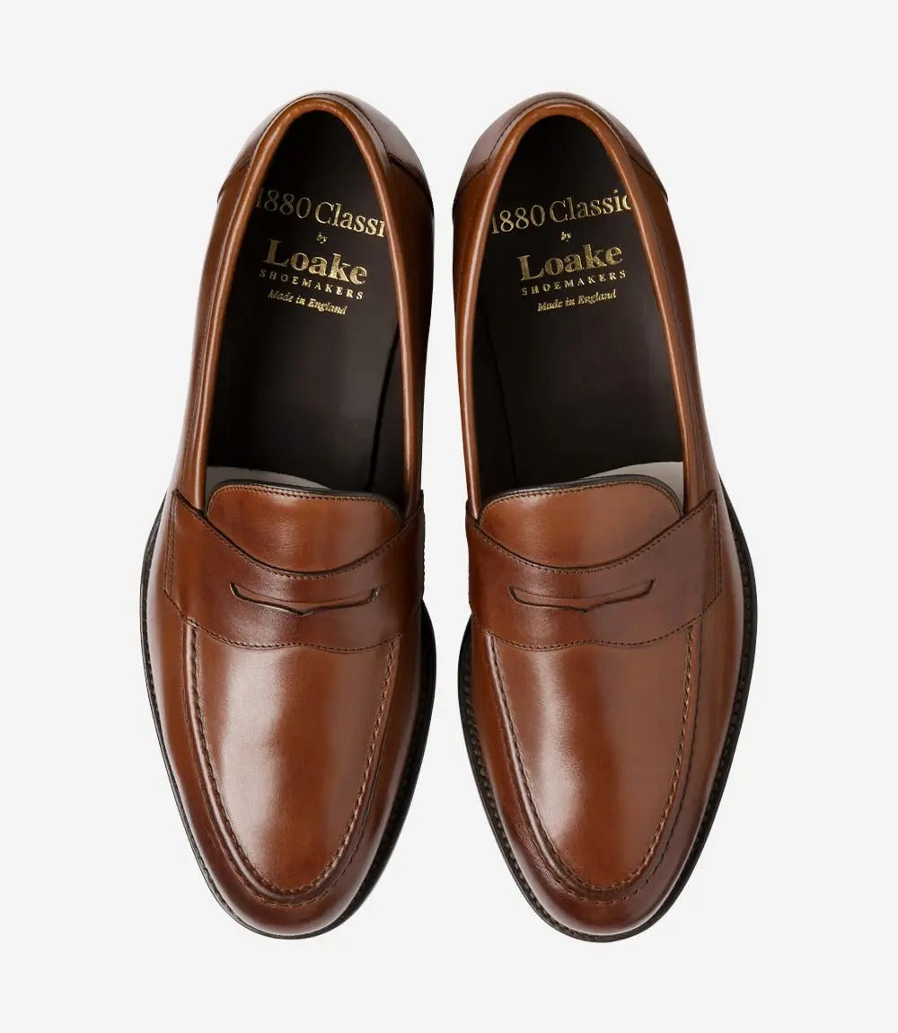 LOAKE Hornbeam Loafer - Mahogany Calf Leather