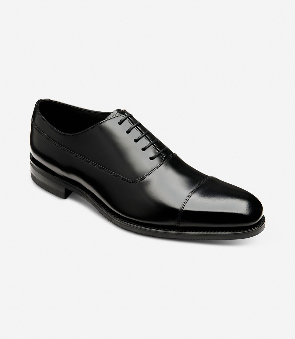 LOAKE 305 Premium Toe-Cap Shoe (G Wide) - Black Leather Calf