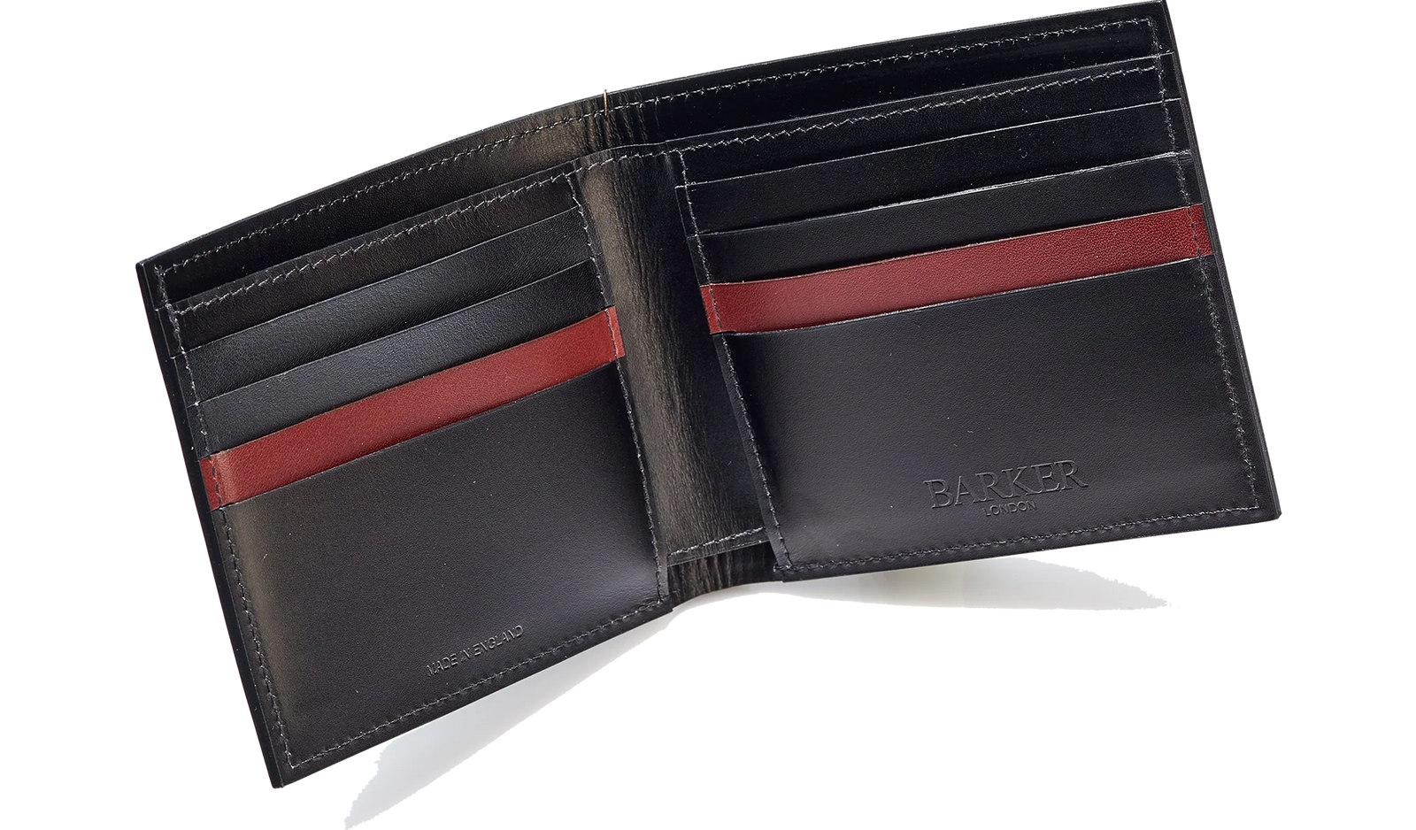 Barker Plain Bifold Wallets - Black Calf