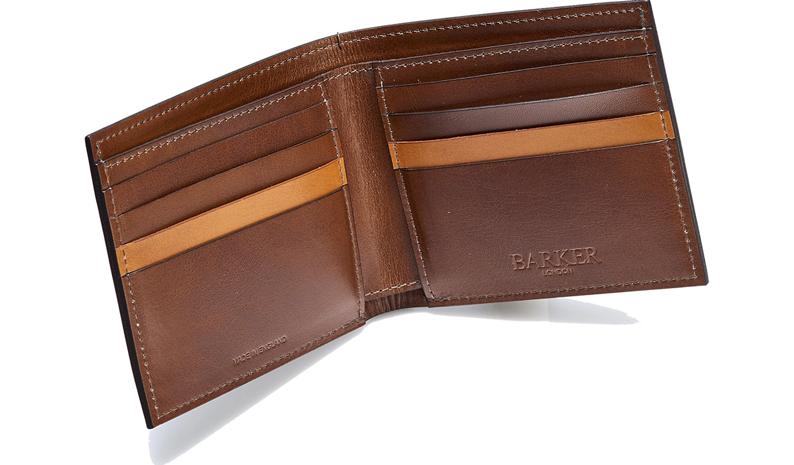 Barker Plain Bifold Wallets - Dark Walnut