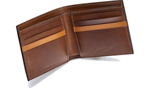 Barker Plain Bifold Wallets - Dark Walnut