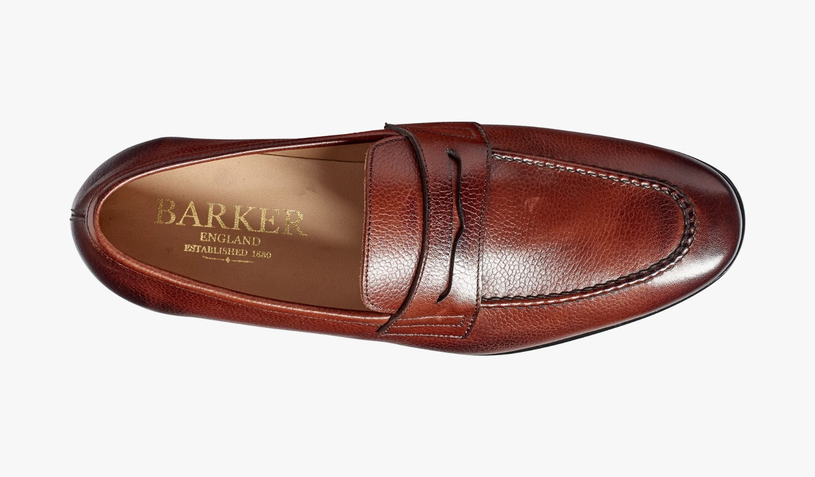 Barker Ledley Loafer Shoe - Cherry Grain