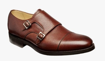 Barker Tunstall Buckle-Monk Shoe - Cherry Grain