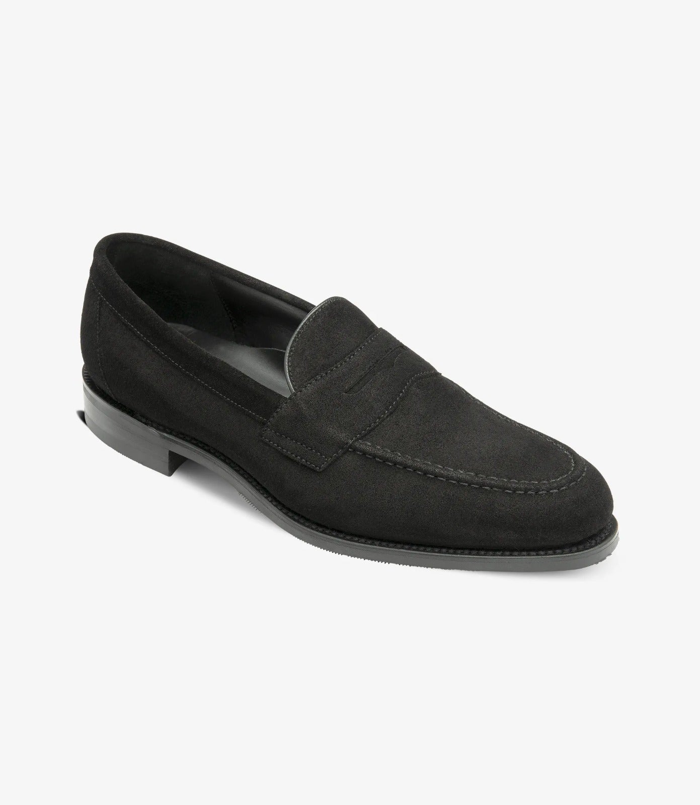 LOAKE Imperial Loafer - Black Suede - (F) fitting rubber Sole