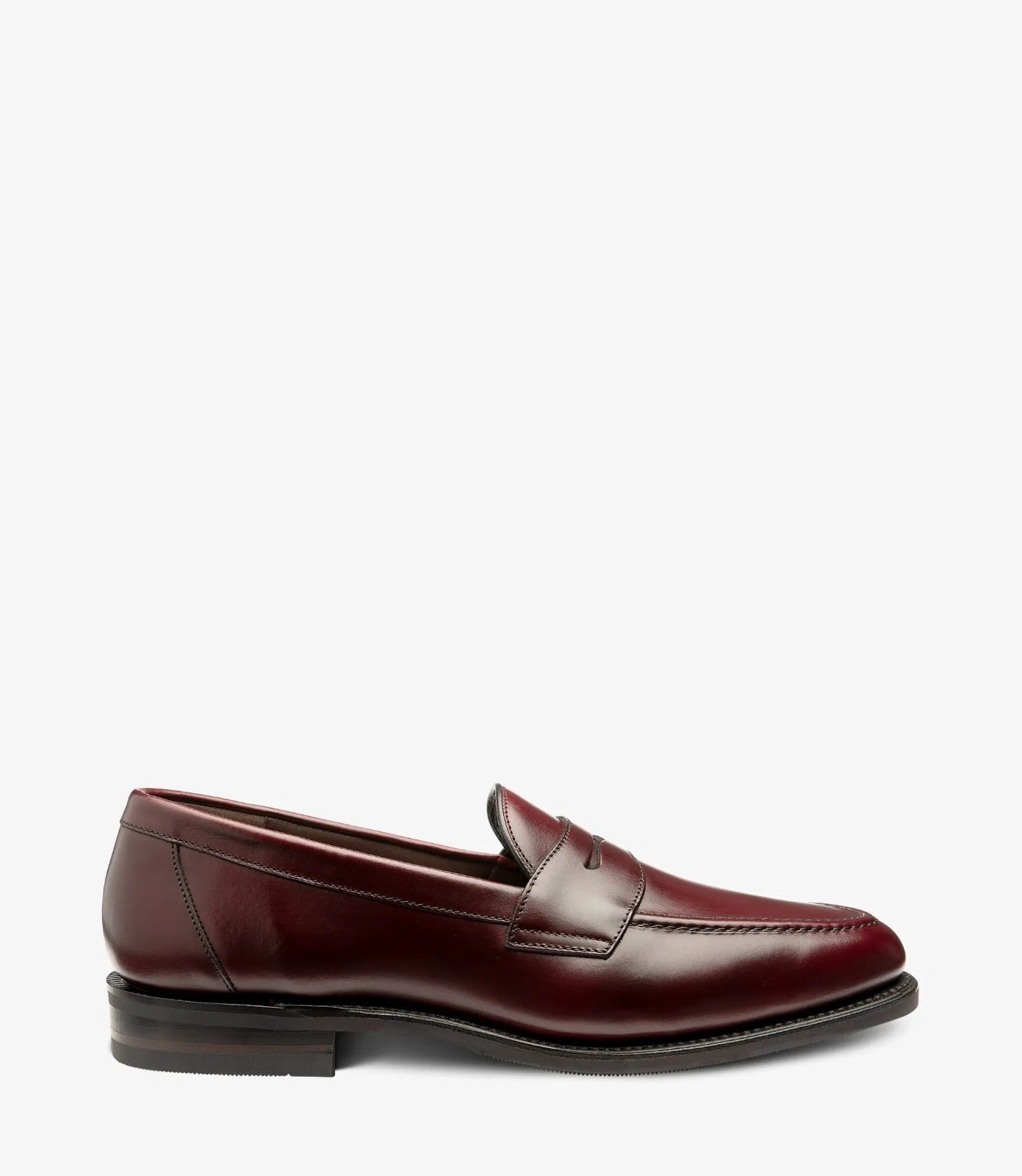 LOAKE Imperial Loafer - Burgundy Calf - (F) fitting rubber Sole