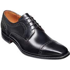 Barker Leo Toe Cap Derby - Black Calf