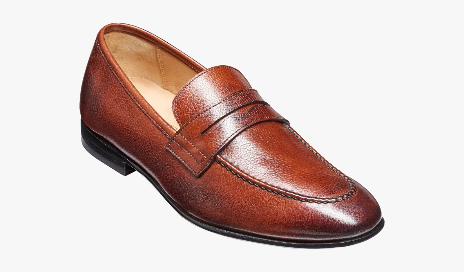 Barker Ledley Loafer Shoe - Cherry Grain