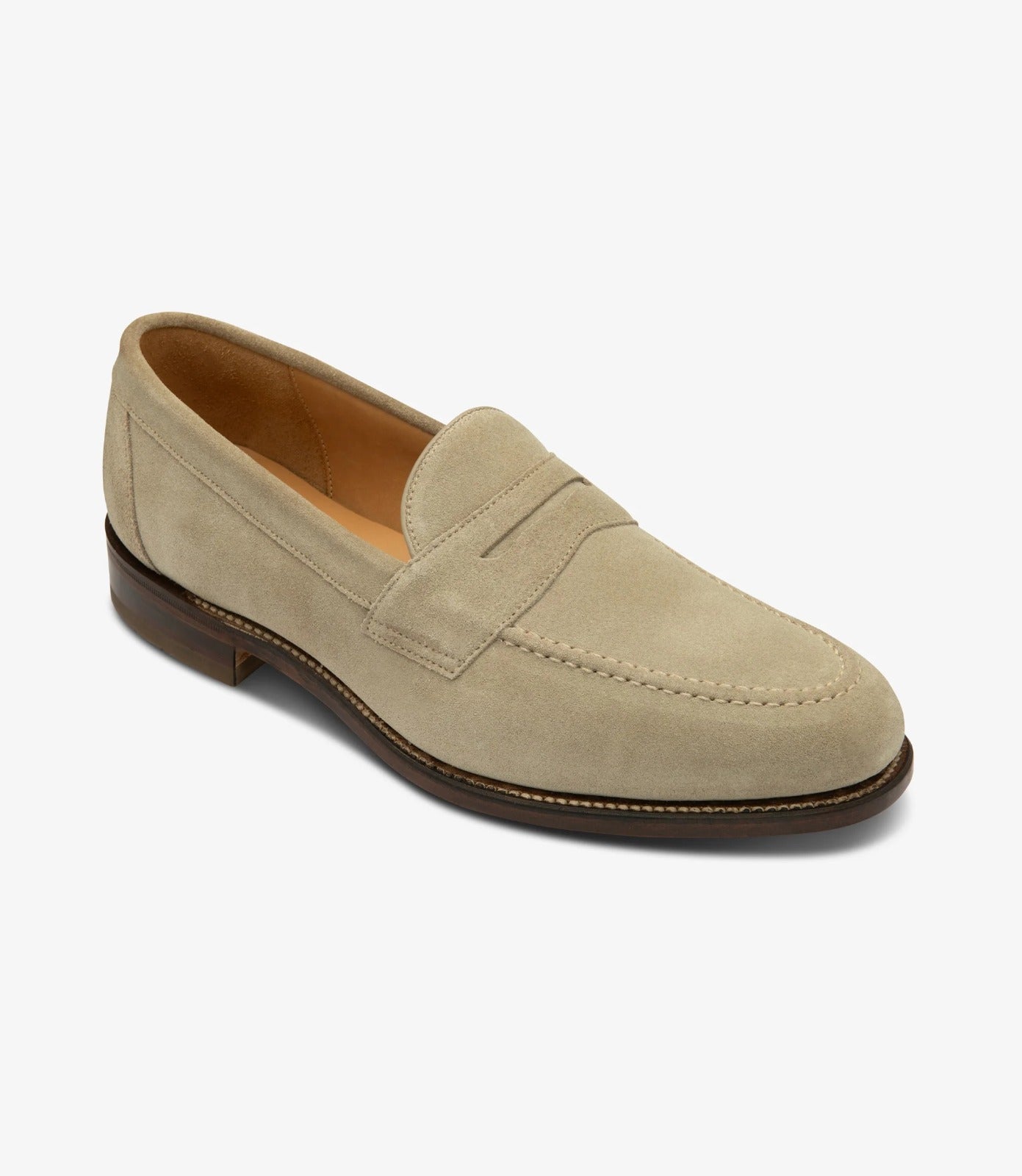 LOAKE Imperial Loafer  - Stone Suede - (F) fitting leather Sole