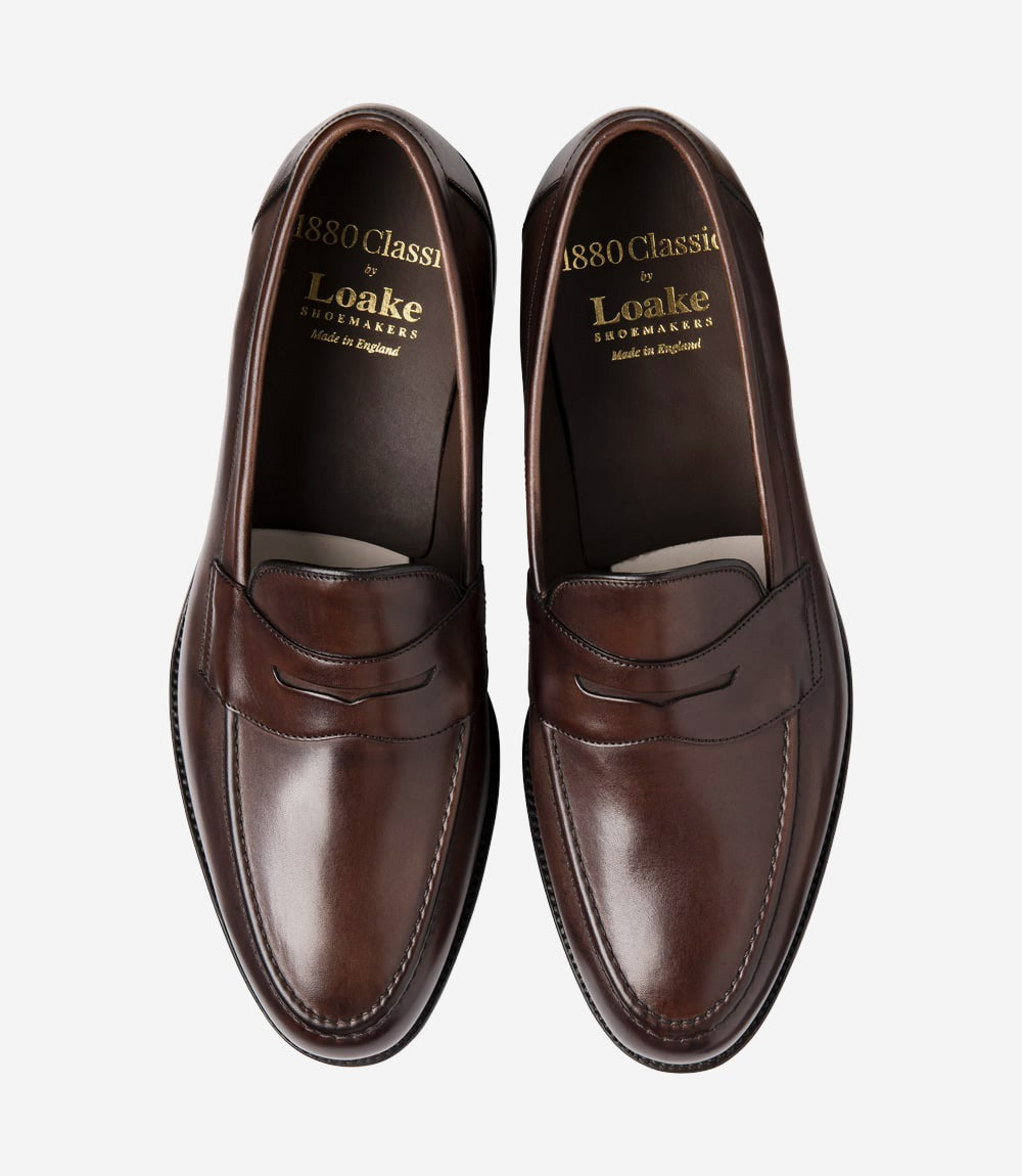 LOAKE Hornbeam Loafer - Walnut Calf Leather