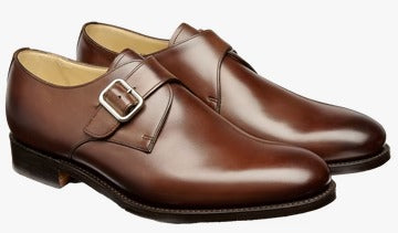 Barker Northcote Single Monk Shoe - Ebony Calf