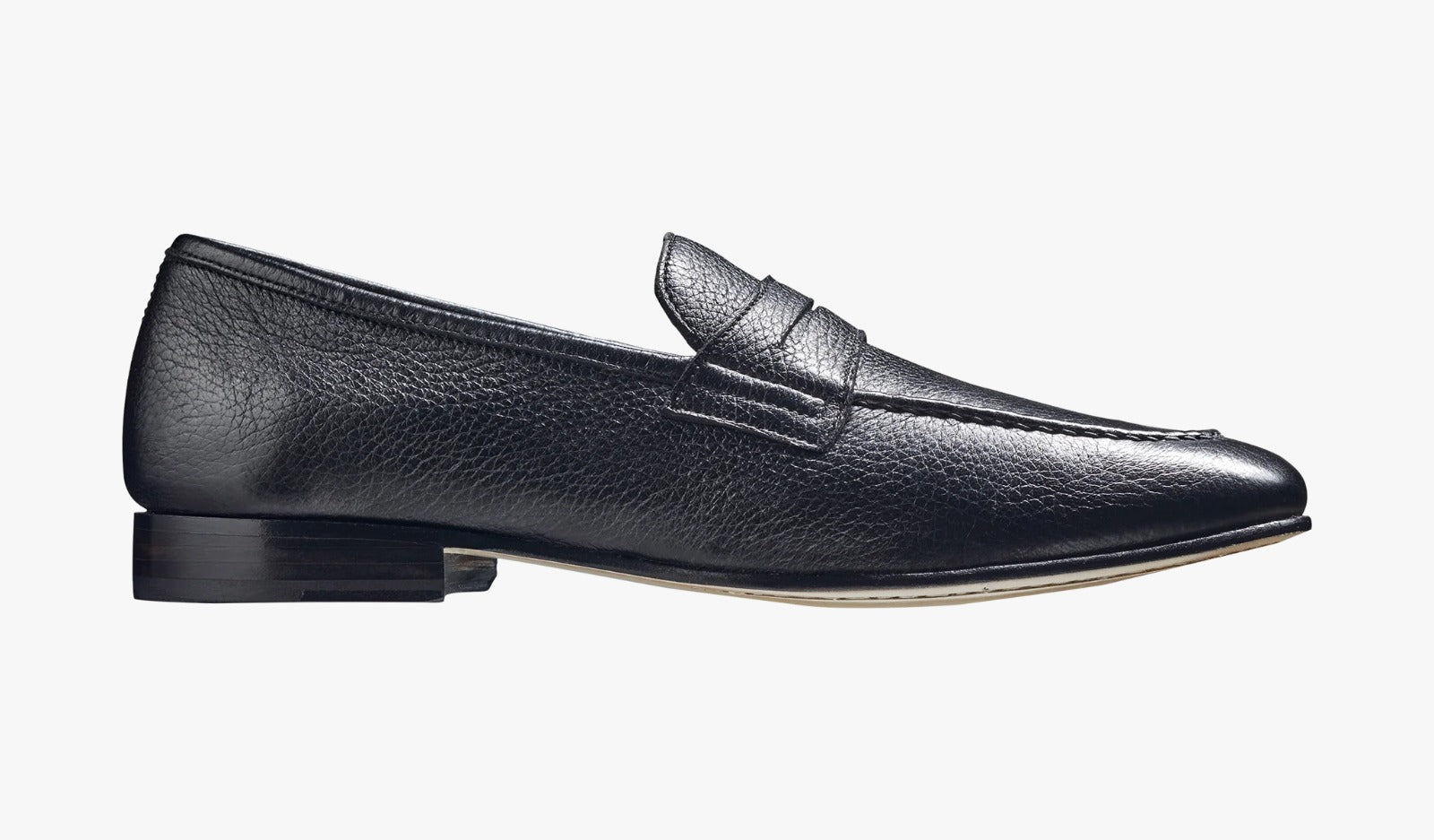 Barker Ledley Loafer Shoe - Black Deerskin