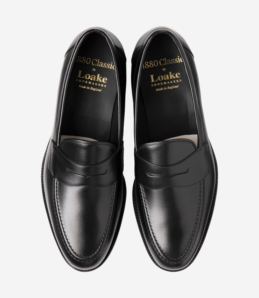 LOAKE Hornbeam Loafer - Black Calf Leather