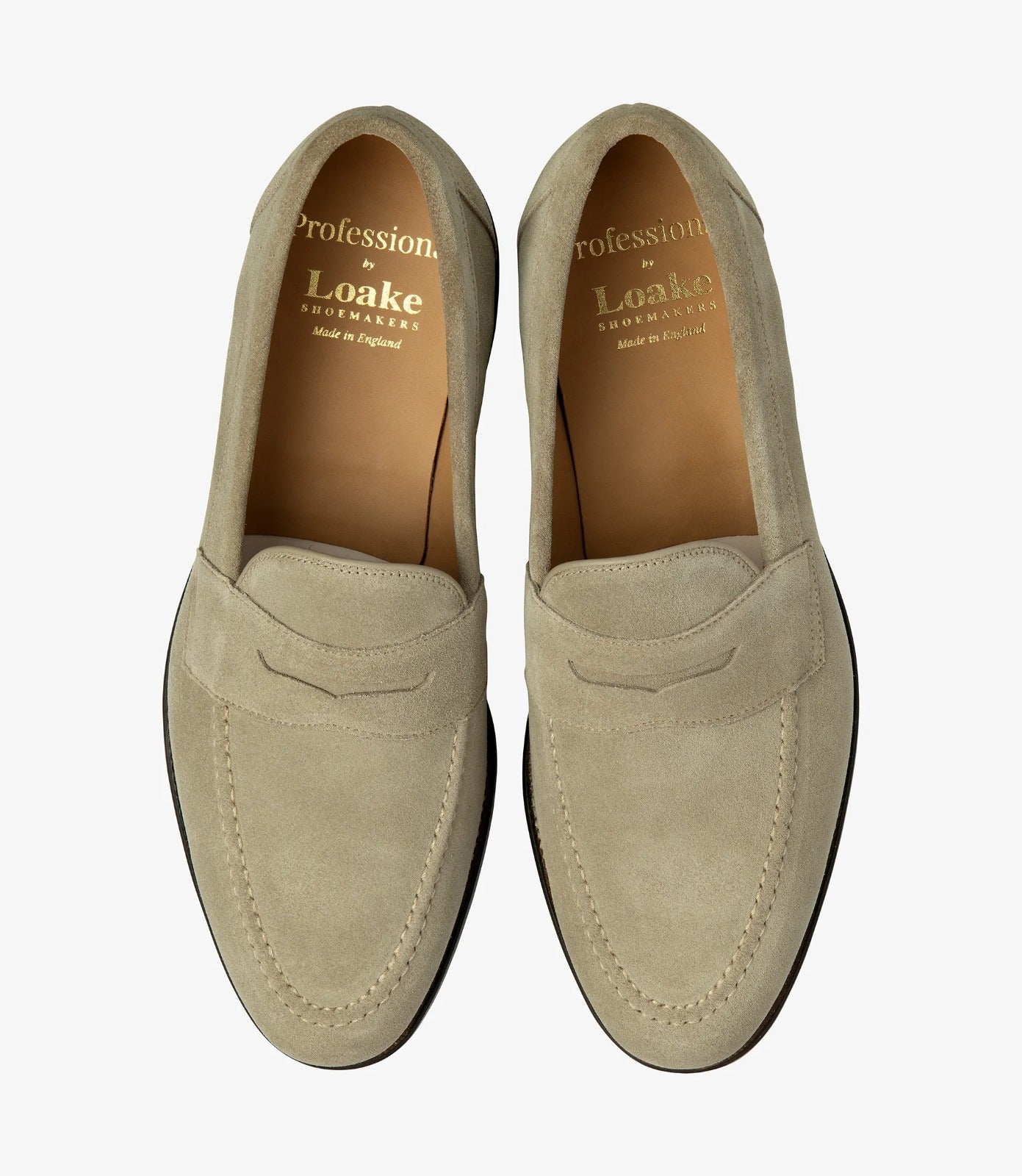 LOAKE Imperial Loafer - Stone Suede - (F) Fitting Leather Sole