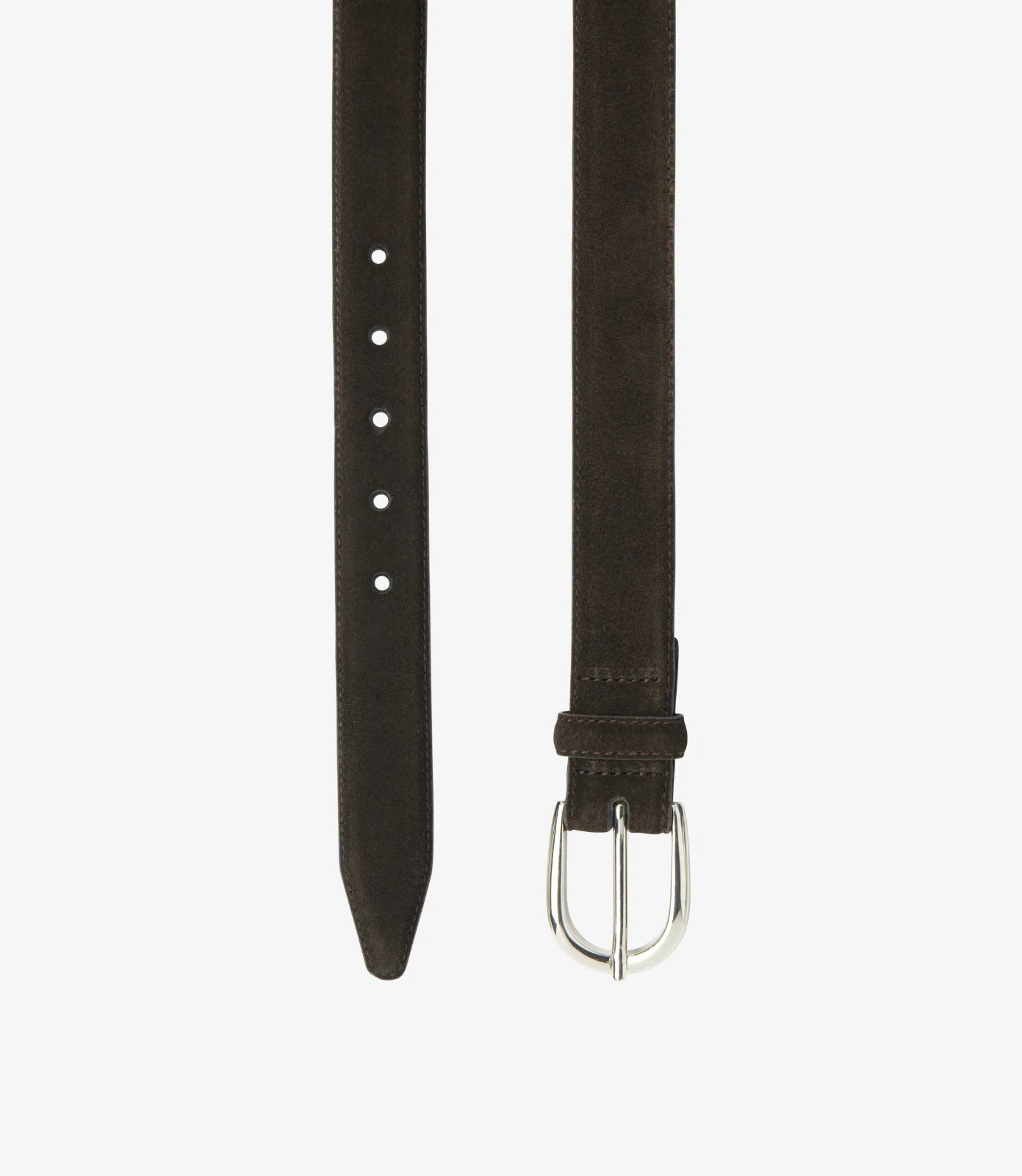 Loake Harry Leather Belt - Dark Brown Suede