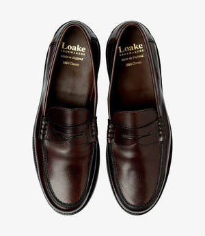 LOAKE Kingscliffe - Calf Leather Loafers - Dark Brown