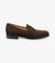 LOAKE 356 Classic apron penny Loafer - Dark Brown Suede