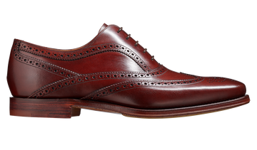 Barker Turing Brogue Shoe - Cherry Calf