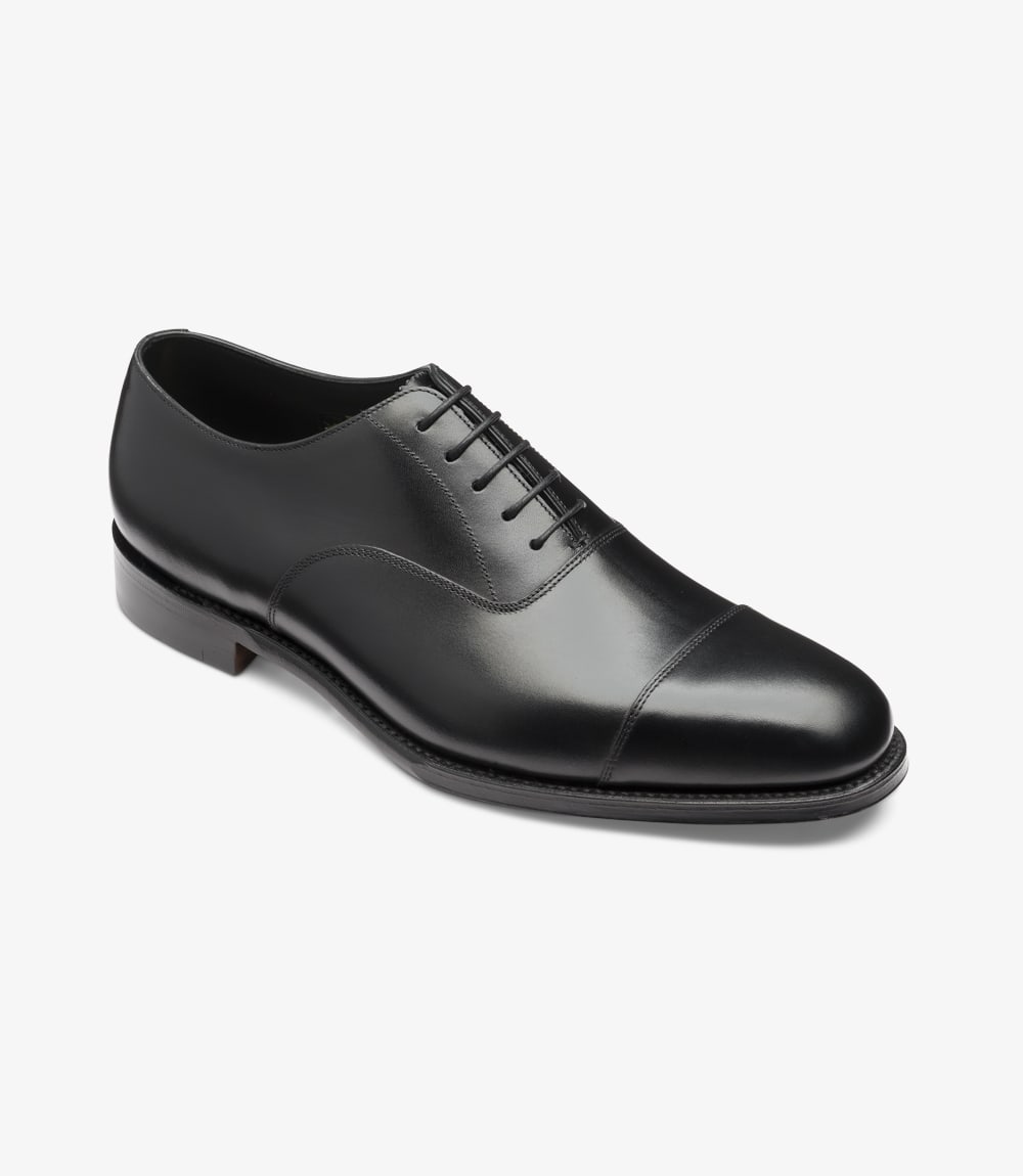 LOAKE Aldwych calf oxford shoe - Black -Angle View