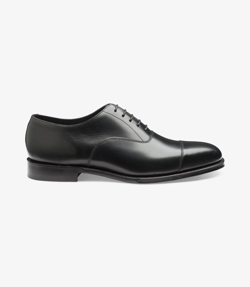 LOAKE Aldwych calf oxford shoe - Black -Angle View