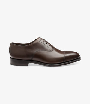 LOAKE Aldwych calf oxford shoe - Dark Brown Calf - Side View