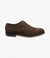 LOAKE Aldwych calf oxford shoe - Dark Brown Suede - Side View