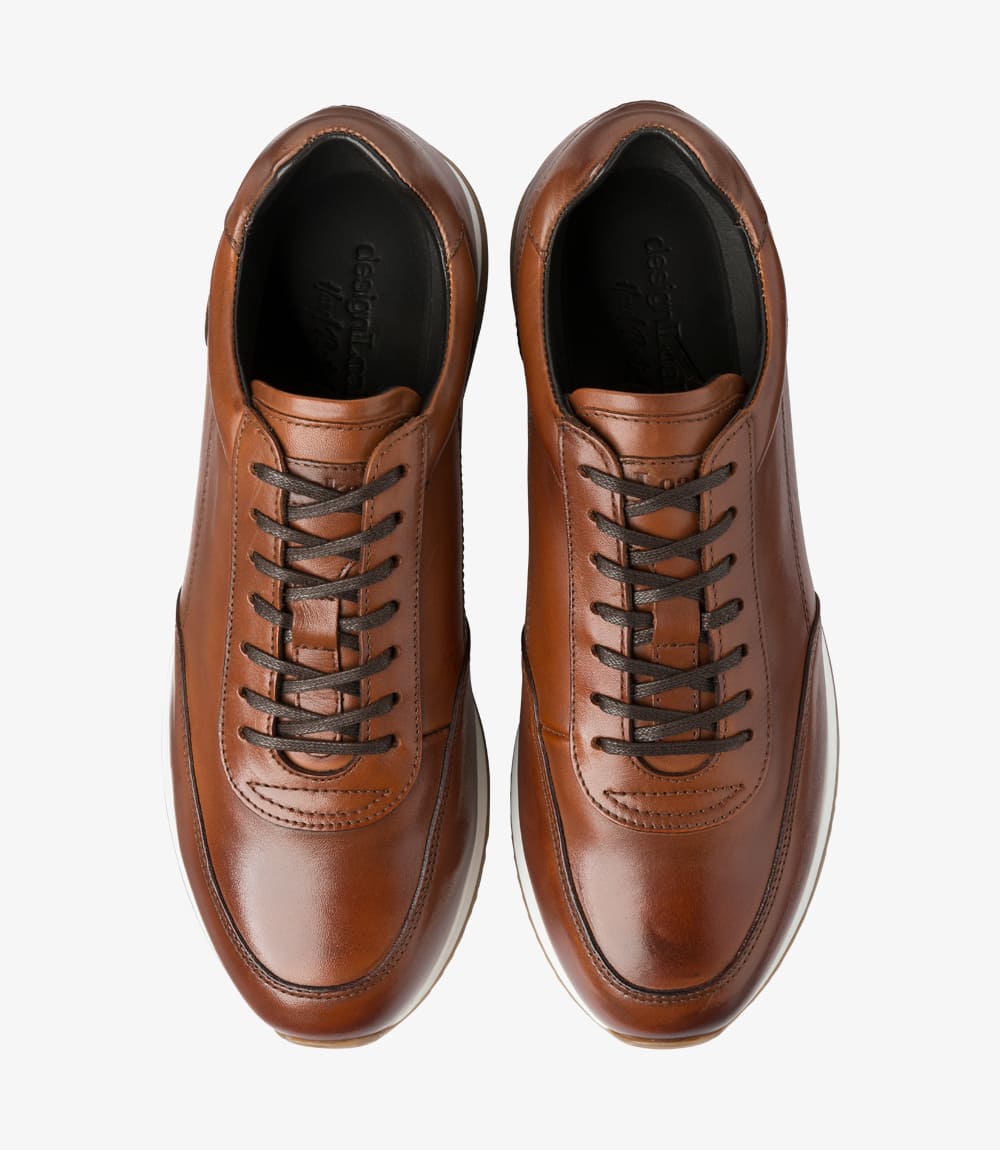 LOAKE  Bannister Leather Sneakers - Cedar