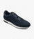 LOAKE  Bannister - Leather Sneakers - Navy Suede- Angle View