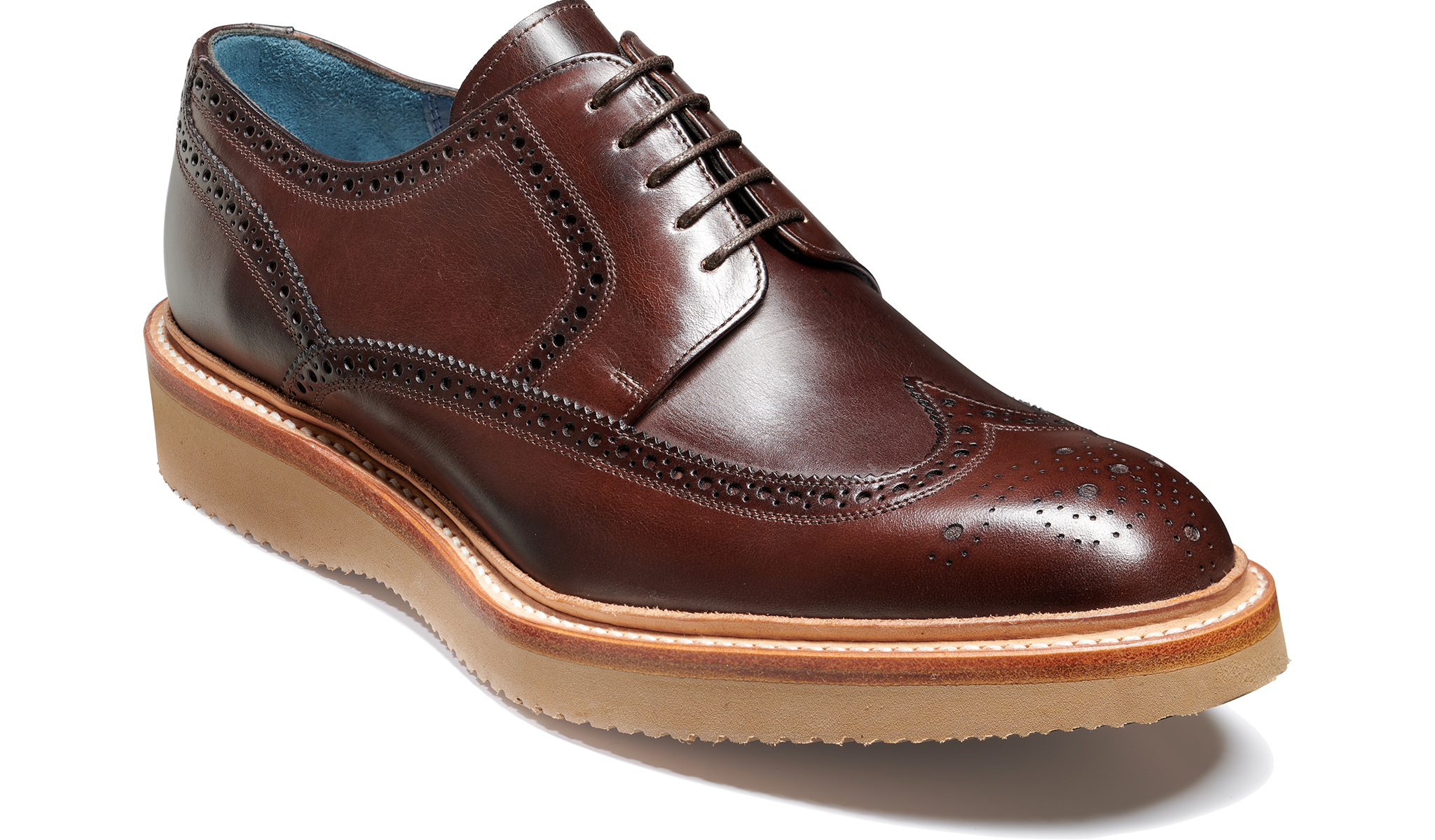 Barker Bill Derby Brogue - Chococlate Hand Painted