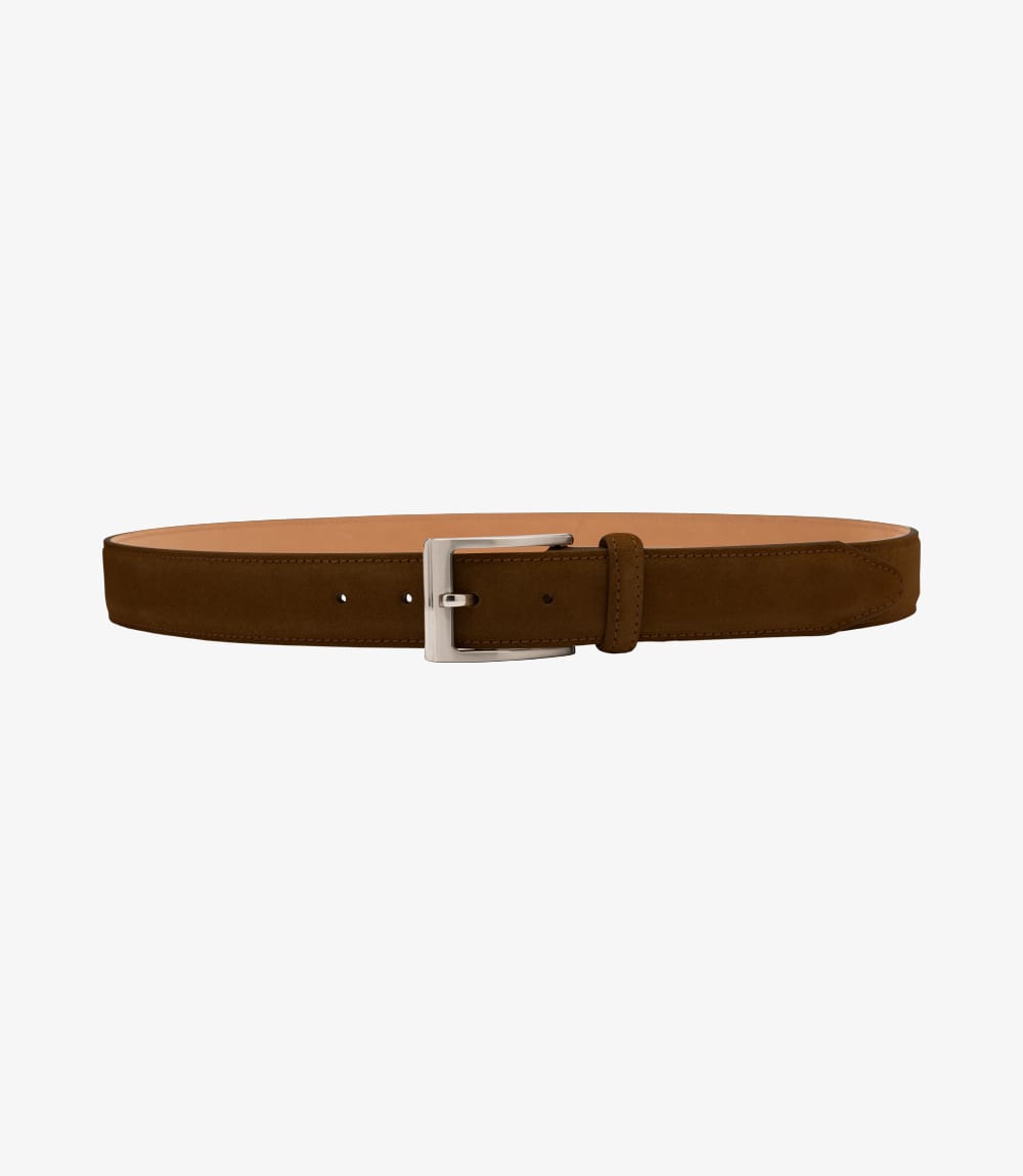 Loake William Leather Belt - Brown Suede