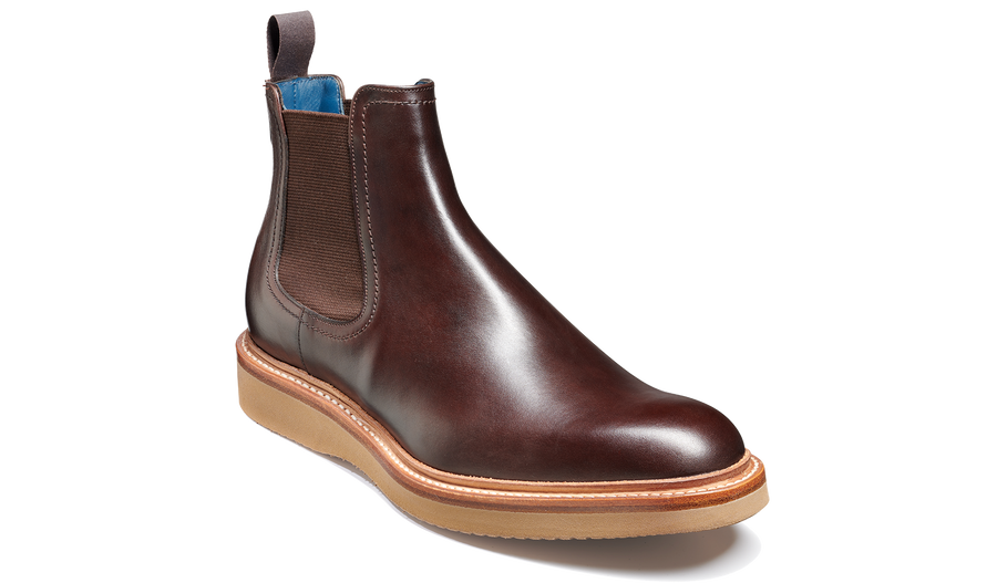 Barker Fred Chelsea Boot  - Chocolate Hand Painted