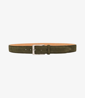 Loake William Leather Belt - Green Suede