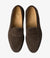 LOAKE Imperial Classic Penny Loafer - Dark Brown Suede - Top View